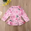 Toddler Baby Girls Kids Warm Cotton Coat Autumn Floral Jacket Outerwear 1-5Y