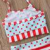 Lovely Kid Baby Girls Polka Dot Bikini Swimwear Swimsuit Bathing Suit Beachwear