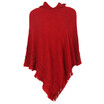 Women Knitted Poncho Irregularity Sweep Hoodde Fashion Tassel Lady Coat Sweater Outwear