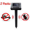 2PCS Solar Power Ultrasonic Mouse Mole Pest Rodent Repeller Repellent Home Yard