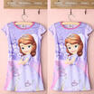 Kids Girls Sofia Princess Sleepwear Summer Short Sleeve Dress Nightwear 4-14Y UK