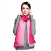 Bao Shengxiang cashmere scarves ladies autumn&winter wild gradient high-grade wool scarves shawl dual long paragraph warm collar w9708 rose