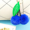 Free Shipping Cherry Pompon Prunus Phone Case Straps Cherries Hair Balls Keychain Key Chains Poms Cars Pendant Bags Plush Toy
