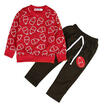 Toddler Kids Baby Girl Boy Warm Cotton T-shirt Long Pants Outfits 2pcs Clothes