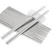 Jilui chopsticks classic series of 304 stainless steel square anti - skid chopsticks ten pairs of packages JR3076