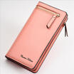 Women Leather Zipper Clutch Long Wallet Multi-Function Phone ID Card Holdr Purse