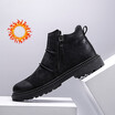 Mens Shoes Fashion Boots Casual Walking Shoes Slip Resistant Genuine Leather Martin Shoes Keep Warm Winter Boot