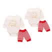 Newborn Baby Girl Cotton Letter RomperStripe Leg Warmers Outfits Clothes
