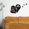 Mirror Love Heart Wall Stickers Decal DIY Ps Home Room Art Mural Decor Removable