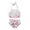 2Pcs Toddler Baby Girl Lace Swimwear Bathing Suit Bikini Outfits Swimsuit Set US