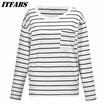Women Vintage Stripe Tunic Tops Plus Casual Loose Tops Blouse Shirt T-Shirts