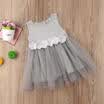 Birthday Girls Dress Sleeveless Princess Party Pageant Tutu Dresses Kids Clothes