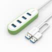 Shanze SAMZHE JXQ-C09 USB splitter USB30 high-speed expansion of the distinguished fashion 4 HUB hub desktop computer notebook a drag four 30CM green