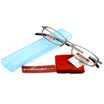 Sunset red reading glasses men&women general high elastic comfort stainless steel glasses HD plus hard resin lens AX3101 100 degrees