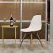 Pillow Casual Plastic Chair Computer Office Chair House Bookcase Chair Training Chair Rear Table Wooden Table Armchair Nordic Lounge Chair White