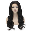 Iwona Synthetic Hair Lace Front Long Wavy Black Wig