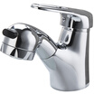 MEJUE Z-1207 full copper pull-type faucet wash basin hot&cold basin faucet shower water column double water