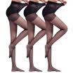 Jingdong supermarket Langsha stockings 3 pairs of core silk stretch pantyhose thin section transparent transparent stockings summer brown color