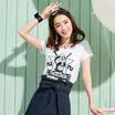Semir Semir Summer Student Cartoon Printed Cotton T-Shirt Topcoat Shirt 12216000132 Lemon Yellow L