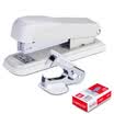 Deli 33191 metal stapler set stapler staples a box 12 nail blue