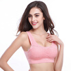 Pandora PLANDOO Seamless Lapel Lace Sports Bra Comfort No Bra Braless Underwear Yoga Running Vest Pink