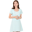 Breastfeeding skirt cotton short-sleeved feeding dresses outside the clothes after the birth of the family dressing mint green ly3909lxxl