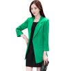 A pond morning 2017 Korean temperament wild lapel long sleeve thin windbreaker short jacket female autumn S62A0991 green S