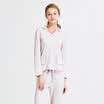Card spring autumn striped cotton long - sleeved pajamas home service suit pink L KS1634311W