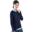 INMAN Long Sleeve Knit Sweater Dark Blue XS 1863302586