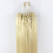 100 Brazilian Virgin Remy Hair 60 Platinum Blonde Straight Micro Bead Loop Ring Hair Extensions 1gs