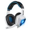 Sades wolf head wearing 71-channel voice headset white blue gaming headset headset headset computer phone headset