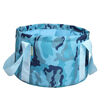 Pancini folding basin travel portable washbasin outdoor camping bucket travel goods bubble foot wash basin camouflage blue