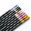 Suncha Chiffon Alloy Chopsticks Stainless Moldy Chopsticks Set Home Hotel Japanese Chopsticks Five Double DK4503
