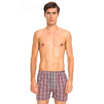 Three guns men &39s cotton Arrow pants cotton yarn - dyed home leisure men&39 s shorts red&blue grid 2XL