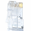 AMPCOM AMPCOM network crystal head super five copper-plated engineering grade 8P8C network cable computer connector 30U gold-plated 50
