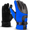 Bovnik plus cashmere thickening gloves male winter warm gloves motorcycles wind riding rides riding gloves blue touchable