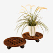 OURUNZE iron fir outdoor balcony hanging plant stands planter holder flower tray 2 loaded
