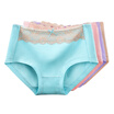 Jingdong supermarket beautiful Ya Ting 4 installed ladies underwear cotton waist in the waist comfortable&comfortable lace underwear female plum gray light yellow light pink light purple XL code