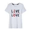 Semir T-shirt short-sleeved T-shirt female round neck shirt embroidery printing student 12216000011 bleached S