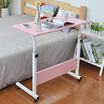 Double bed computer desk mobile lifting simple side table sofa table small coffee table pink