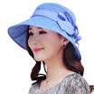 Lan Shiyu M0320 Korean version of the sun sun hat female big along the sunset cap sky blue