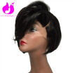 Amethyst Silky Straight Shor Bob Wig 8A Virgin Brazilian Human Hair Lace Front Wigs With Baby Hair