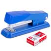 Deli 33191 metal stapler set stapler staples a box 12 nail blue