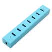 Shanze SAMZHE JXQ-007C USB Splitter USB30 high-speed expansion of 7-port HUB hub desktop computer notebook towers with a supply line light blue