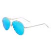 Parsons PARZIN classic toad section polarized sunglasses fashion couple models bright color sunglasses 8075 silver frame reflective film ice blue