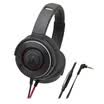 Audio-Technica ATH-WS550iS Portable Smartphone Headset Black Red