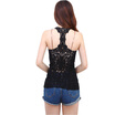 Summer New Fashion Womens Tank top Sexy lace tops Crochet Back Hollow-out woman Vest Camisole lace Vest