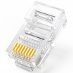 Shanze SAMZHE FV-5100 8P8C ultra-five network crystal head 100 box gold-plated non-shielded RJ45 cable connector CAT5e crystal head