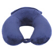 Car kiss memory cotton U-shaped pillow car headrest slow rebound neck pillow royal blue