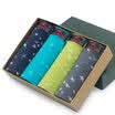 Langsha men&39s underwear men&39s flat pants in the waist breathable sticky fiber large size four-legged cuffs 4 mixed color gift box 175 XL